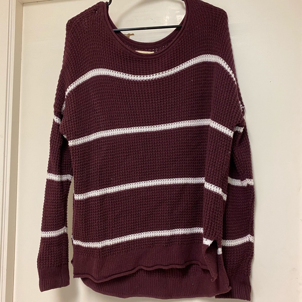 Hollister Long Sleeved Maroon Sweater